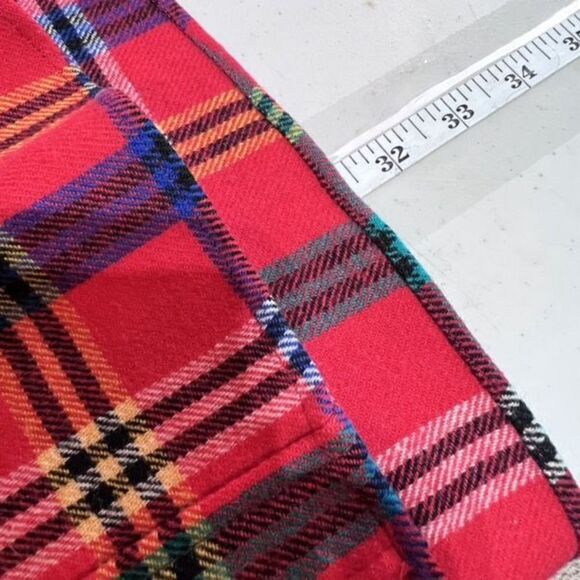 Pendleton Men Lobo Plaid Pure Wool LS Button Down Shirt Red Black Medium Hunting - Picture 4 of 7